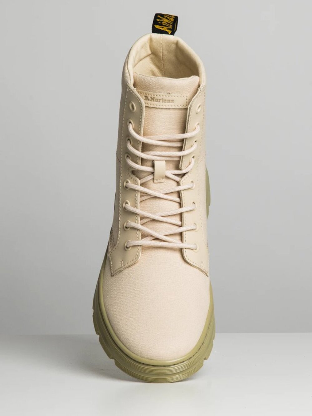 Dr. Martens Boots Sz 9 Womens Parchment Beige Combs Canvas Milled Coated Leather - Picture 15 of 15